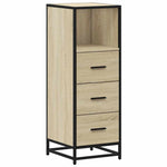 ZNTS Bathroom Cabinet Sonoma Oak 35x37.5x100 cm Engineered Wood 849250