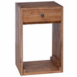 Bedside Table Brown 63 x 30 x 79 cm Solid Mahogany Wood 42012385