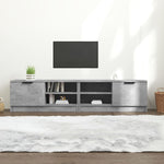 TV Cabinets 2 pcs Concrete Grey 80x35x36.5 cm Engineered Wood 811475