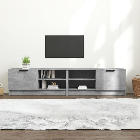 TV Cabinets 2 pcs Concrete Grey 80x35x36.5 cm Engineered Wood 811475