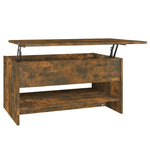 ZNTS Coffee Table Smoked Oak 80x50x40 cm Engineered Wood 819296