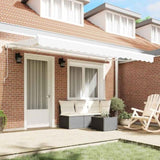 Retractable Awning White 400 x 200 cm Fabric 3329869