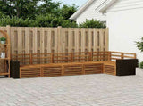 Sectional Sofa Set 6 pcs Natural Solid Acacia Wood 3384420