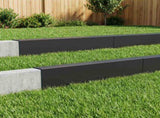 Garden Cover Profile 10 pcs 100 x 6 x 15 cm Steel Black 8012949