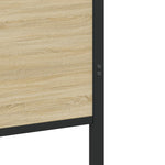 Metal Bed Frame without Mattress Sonoma Oak 140x190 cm 3301360