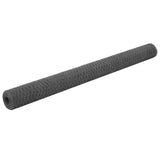 ZNTS Chicken Wire Fence Steel with PVC Coating 25x1.5 m Grey 143291