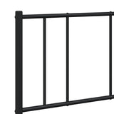Metal Bed Frame without Mattress with Footboard Black 120x190cm 352495