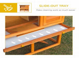 Rabbit Hutch Outdoor Guinea Pig Hutch Wooden Pet Cage Run 2-Tier with Opening Top, 90 x 45 x 80cm T3398P350018