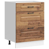 Kitchen Base Cabinet "Kalmar" Old Wood Engineered Wood 854287