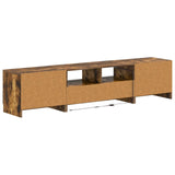 5 Piece LED TV Cabinet Smoked Oak Engineered Wood 3417008