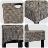 Dining Chair 2 pcs Kubu Rattan Mango Wood 243638