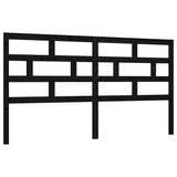 Bed Headboard Black 186x4x100 cm Solid Wood Pine 814213