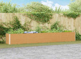 Garden Raised Bed Light Brown 390 x 50 x 68 cm Galvanised Steel 42017355