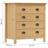 Sideboard Hill 79x40x80 cm Solid Pine Wood 288915