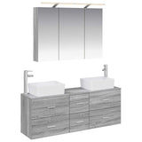 Bathroom Furniture Set 4 pcs Grey Sonoma 3406860