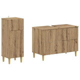 2 Piece Bathroom Cabinet Set DELFT Artisan Oak Engineered Wood 3417710