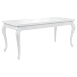 Dining Table 179x89x81 cm High Gloss White 246958