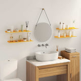 Floating Shelf 4 pcs Mustard Yellow 60 x 18 x 2.5 cm Steel 8004027
