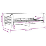 Day Bed without Mattress Dark Grey 90x190 cm Velvet 354261