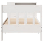 Bookcase Bed without Mattress White 90x200cm Solid Wood Pine 3323201