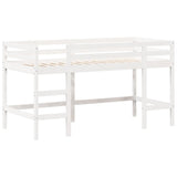 Loft Bed with Ladder and Roof without Mattress White 90x190 cm Single 3282155