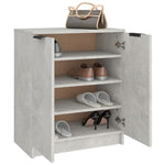 Shoe Cabinet Concrete Grey 59x35x70 cm Engineered Wood 811425