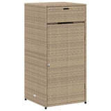 Garden Storage Cabinet Beige 55x55x111 cm Poly Rattan 365562