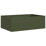 Planter Olive Green 120x80x40 cm Steel 860748