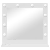 Vanity Mirror White 60 x 55 x 18 cm Glass and Engineered wood 868285