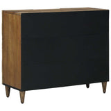 Sideboard with Shelf Brown 90 x 33.5 x 75 cm Solid Mango Wood 4018360