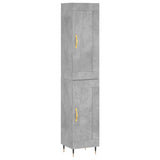 Highboard Concrete Grey 34.5x34x180 cm Engineered Wood 3200437