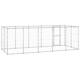 Outdoor Dog Kennel Galvanised Steel 12.1 m 3082309