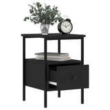 ZNTS Bedside Cabinets 2 pcs Black 34x36x50 cm Engineered Wood 826044