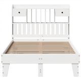 Bed Frame without Mattress White 135x190 cm Solid Wood Pine 3308859