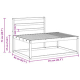 Outdoor End sofa Natural 115 x 83 x 73 cm 900551