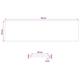 Window Sills 2 pcs Brown 90 x 25 x 2 cm Solid Beech Wood 42048265