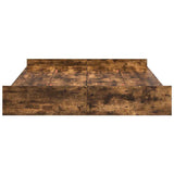 Storage Bed Frame Smoked oak 150 x 200 cm Engineered wood 3335289