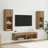 TV Wall Unit Wall-mounted 6 pcs Artisan Oak Engineered Wood 3402930