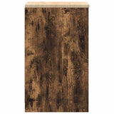 Garage Storage Cabinet Smoked Oak 40x51x85 cm Solid Wood Pine 860566