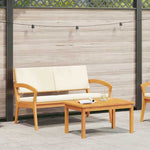 Bistro Set with Cushion 2 pcs Brown Solid Acacia wood 4106468
