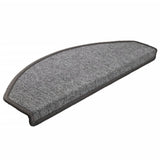 Stair Mats 15 pcs 65x24x4 cm Dark Grey Half Round Large 133885