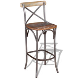 244014 Bar Stool Solid Reclaimed Wood