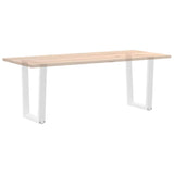 Dining Table Legs V-Shape 2 pcs White 60x cm Steel 4012641