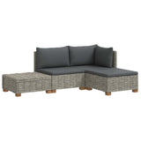 4 pcs Rattan Lounge Set with Cushions GENDT Natural Rattan 3429845