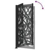 Garden Gate Black 100x200 cm Steel Light Design 4100953