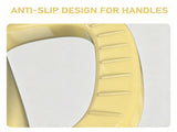 Stainless steel handle, 7.5QT, 7.1L round enamel pot, yellow gradient, includes gloves and 52174694