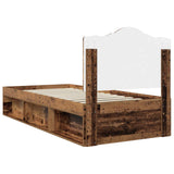 Bed Frame with Headboard Old Wood 90 x 190 cm Solid Pine Wood 3413369
