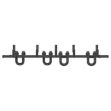 Sliding Door Hardware Kit 183 cm Steel Black 3295733