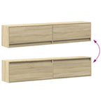 TV Wall Cabinet with LED Sonoma Oak 180x31x38 cm 3307949