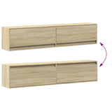 TV Wall Cabinet with LED Sonoma Oak 180x31x38 cm 3307949